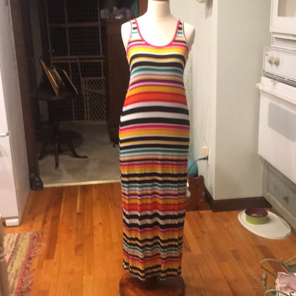 AQUA RACERBACK MAXI DRESS